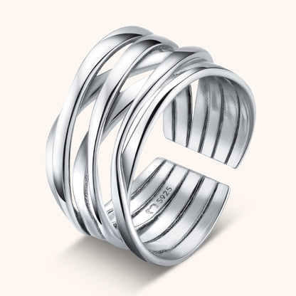 Stylish Branched Ring - Nora-Silver-Nora Luxe