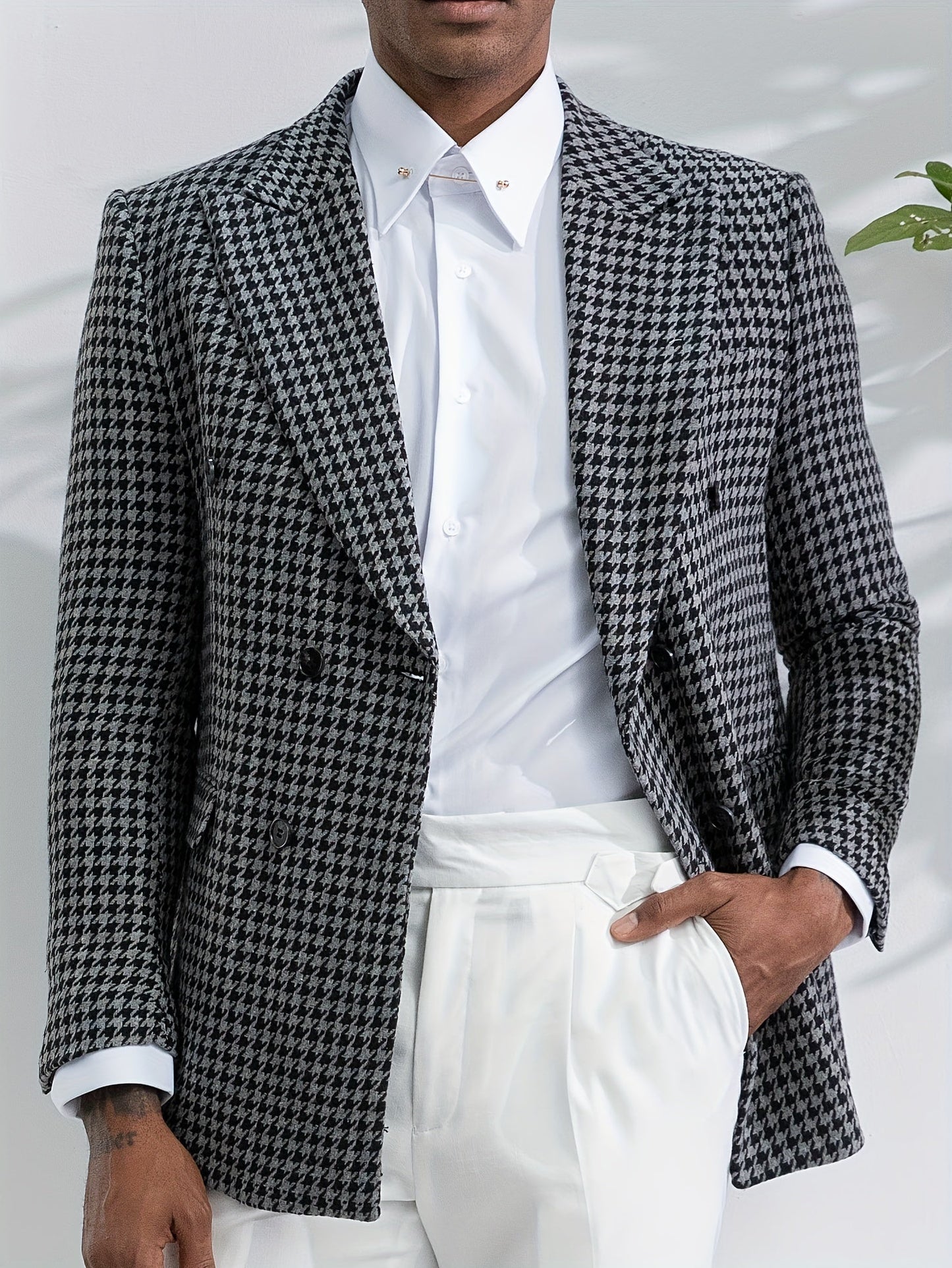 Stylish Checked Men's Blazer - Oliver-S-Nora Luxe