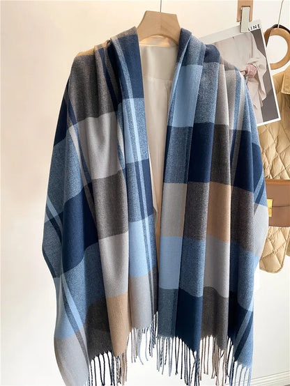 Stylish Checked Women's Scarf - Liora-Pink-Nora Luxe