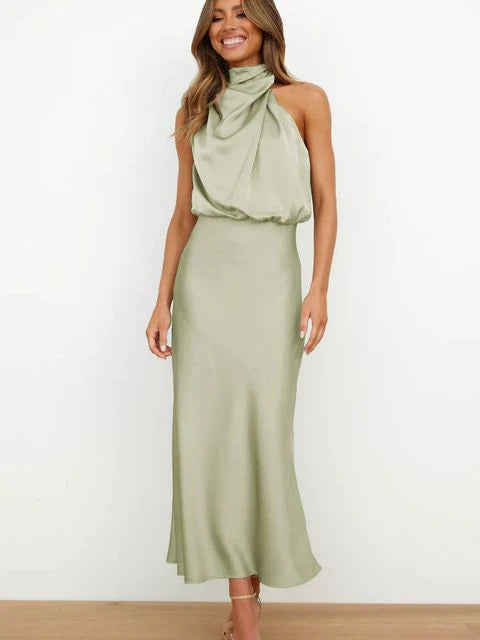 Stylish Cocktail Dress - Mila-Light green-S-The Livary