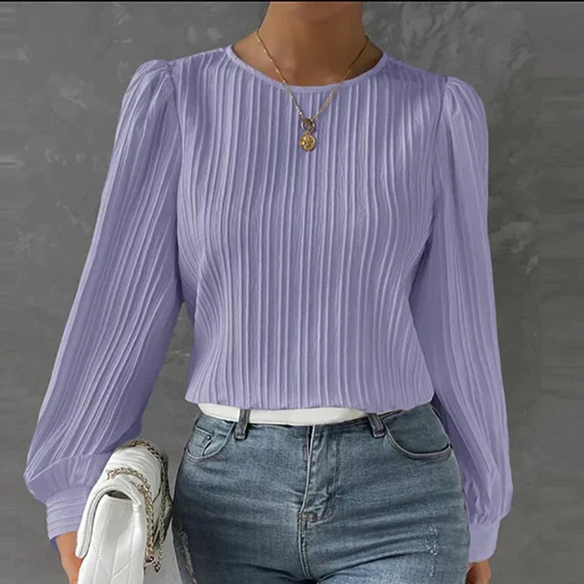 Stylish Comfortable Women's Sweater - Evelina-Purple-S-Nora Luxe