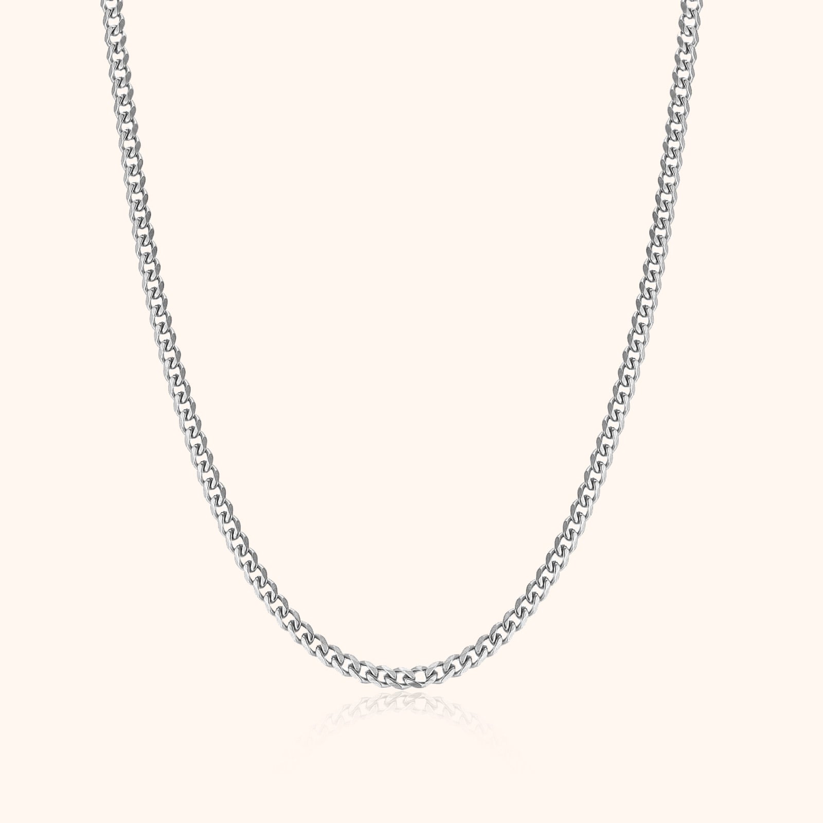 Stylish Cuban Link Necklace - Noah-Silver-0.12 in-Nora Luxe
