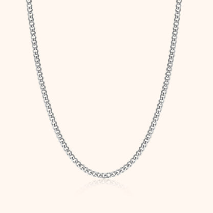 Stylish Cuban Link Necklace - Noah-Silver-0.12 in-Nora Luxe