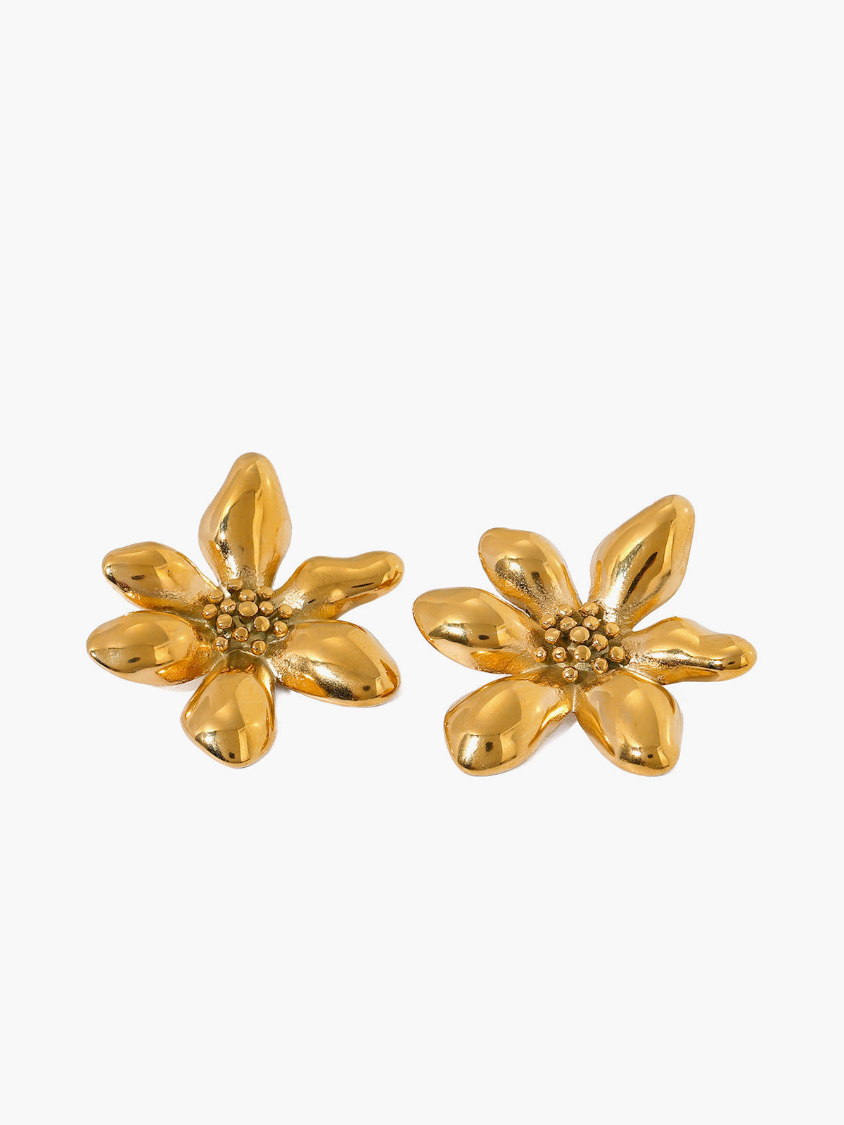 Stylish Flower Earrings - Florina-Gold-Nora Luxe