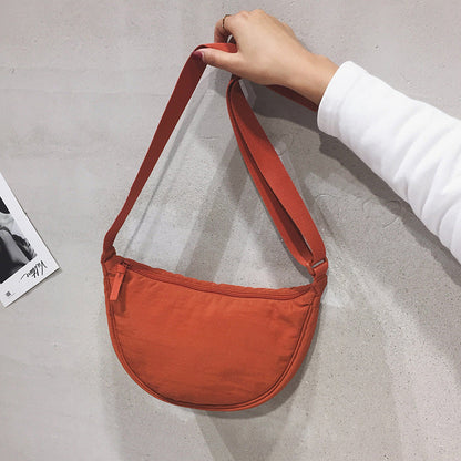 Stylish Half Moon Crossbody Bag - Luna-Black-Nora Luxe