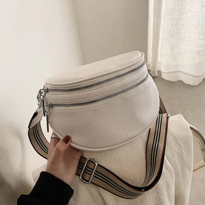 Stylish Handbag - Isla-White-9.84 × 7.87 × 3.74 in-Nora Luxe