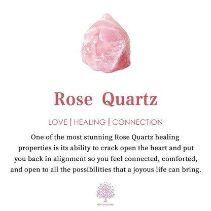 Stylish Heart-Shaped Rose Quartz Necklace - Amara-Rose quartz-Nora Luxe
