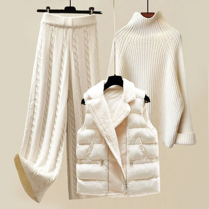 Stylish Knitted Clothing Set - Sofie-Trousers-S-Nora Luxe