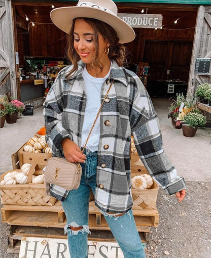 Stylish Ladies' Autumn Cardigan - Sophie-Gray Accent-S-Nora Luxe
