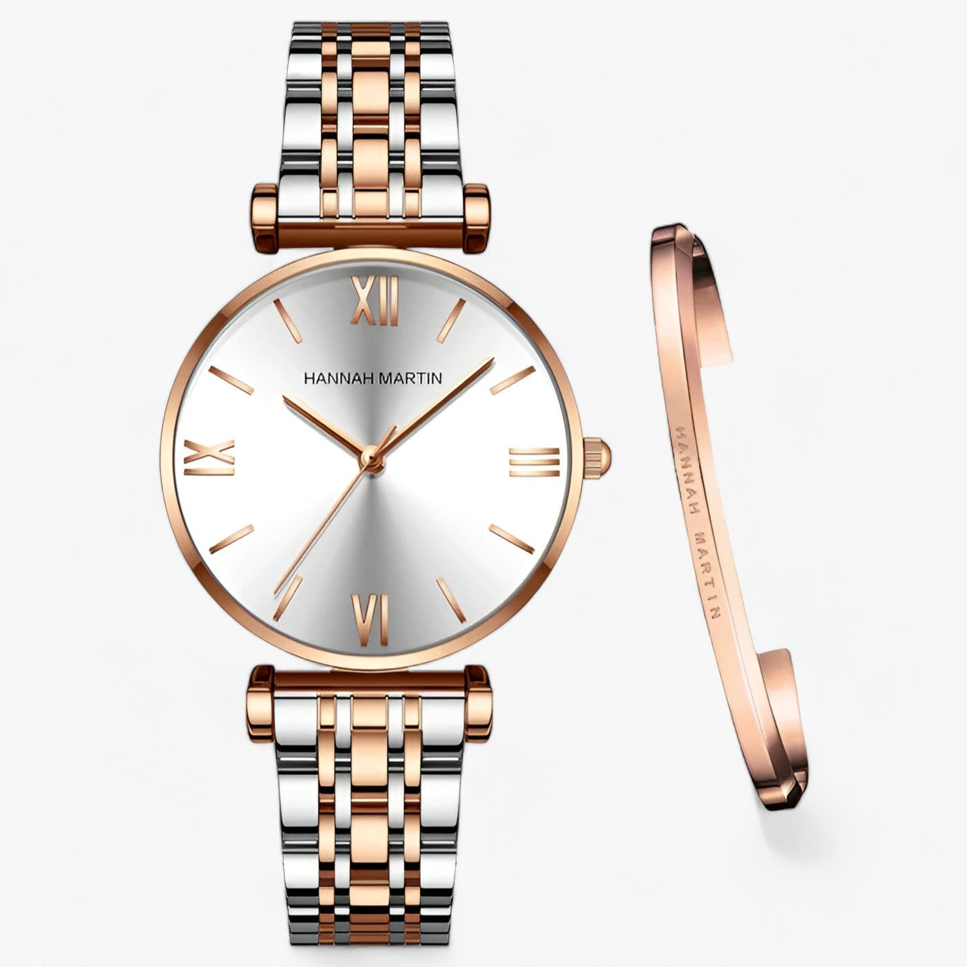 Stylish Ladies Titanium Watch - Adeline-Rose Gold White-Nora Luxe
