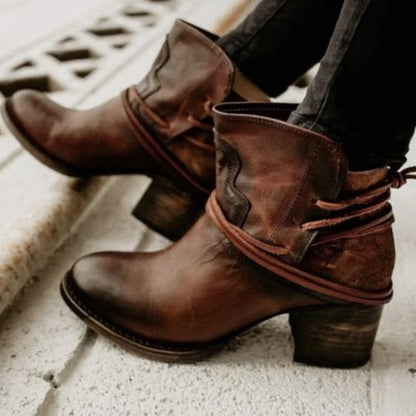 Stylish Leather Ladies' Boots - Celeste-Brown-3.0-Nora Luxe