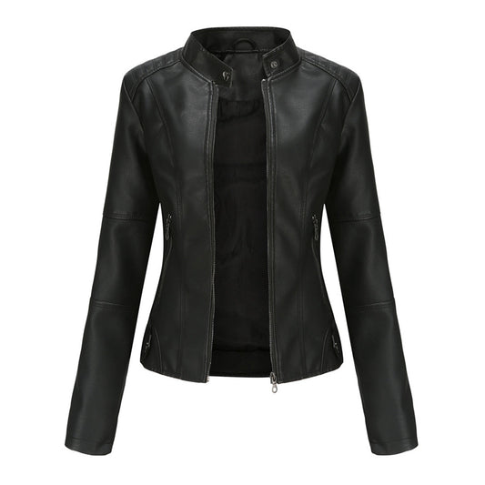Stylish Leather Ladies' Jacket - Romy-Black-XS-Nora Luxe