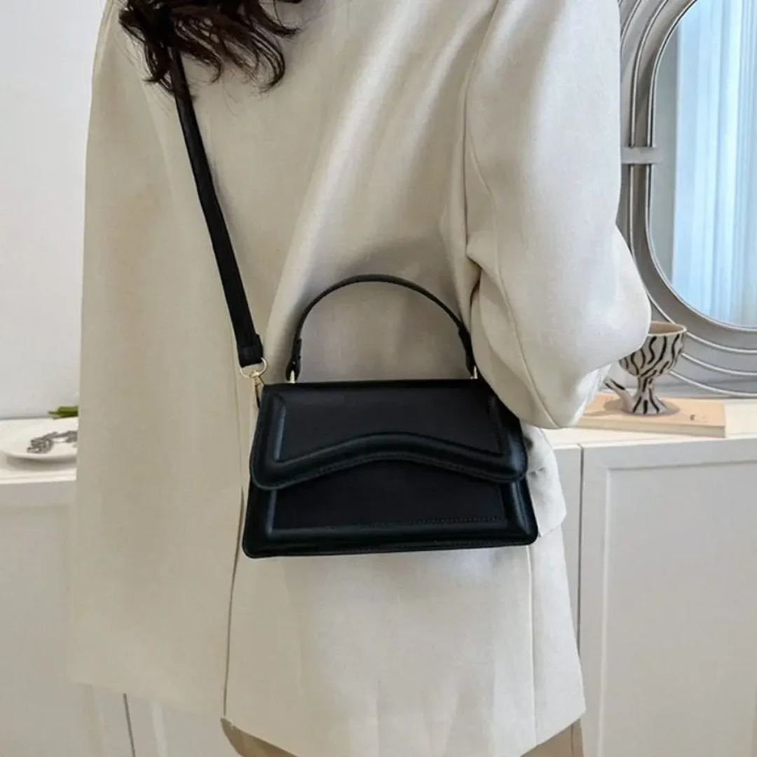 Stylish Leather Ladies Shoulder Bags - LuxeClass-White-Nora Luxe