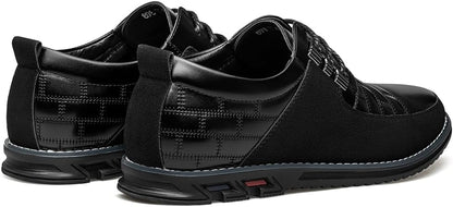 Stylish Leather Men's Shoes - James-Black-7.0-Nora Luxe