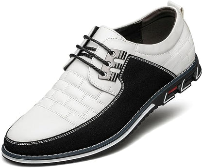 Stylish Leather Men's Shoes - James-White-7.0-Nora Luxe