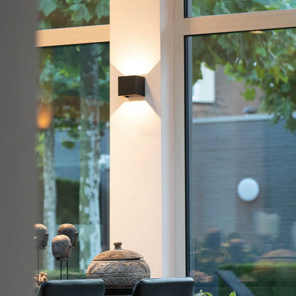 Stylish LED Cube Wall Lamp - LumiCube-Black-Nora Luxe