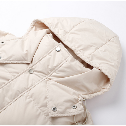 Stylish Long Ladies' Down Jacket - Elise-Green-XS-Nora Luxe