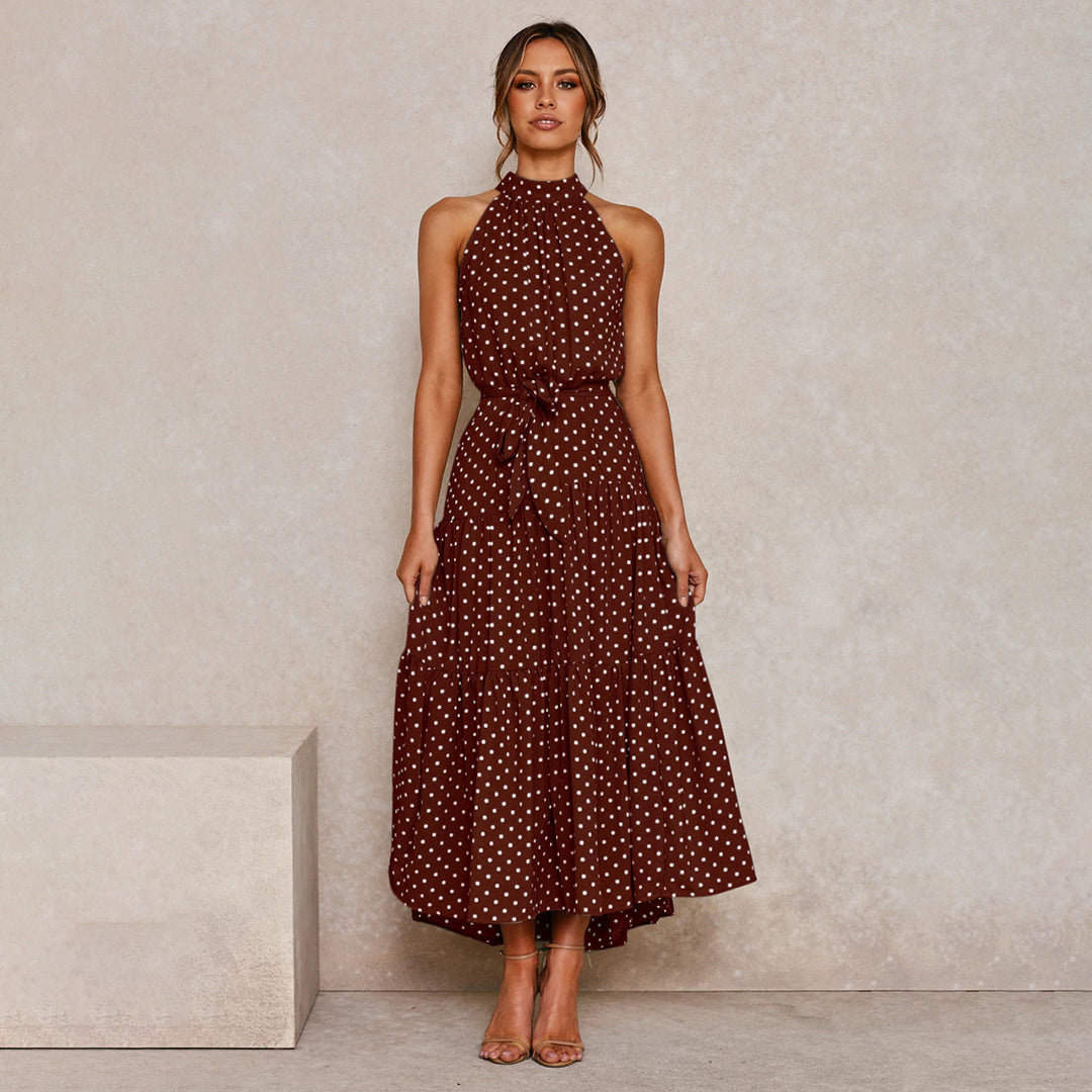 Stylish Long Summer Dress - Lucienne-Yellow-S-Nora Luxe