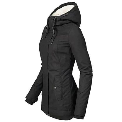 Stylish Long Women's Winter Coat - Lina-Green-S-Nora Luxe