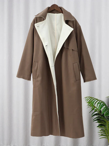 Stylish Long Wool Women's Coat - Ella-S-Nora Luxe