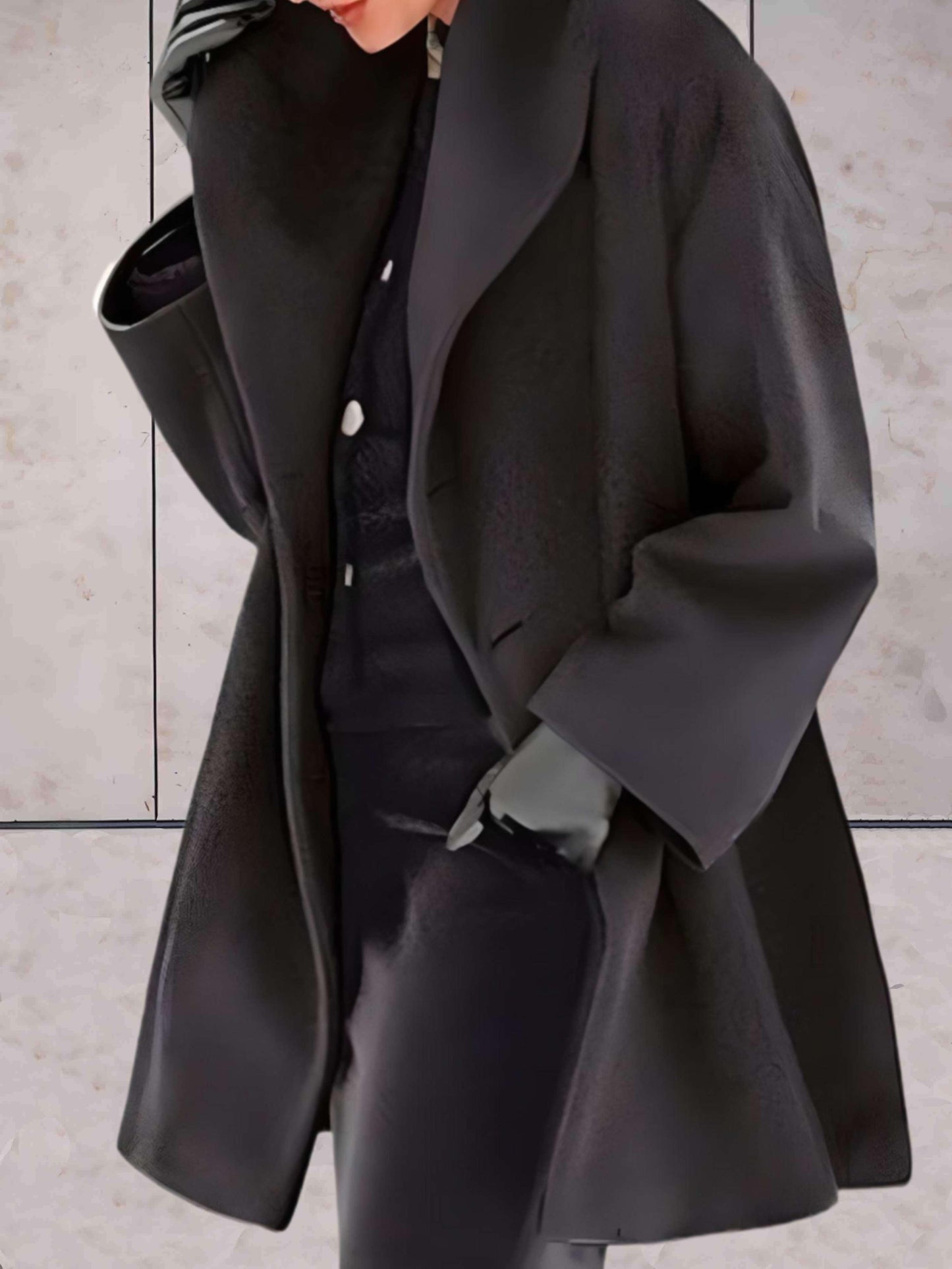 Stylish Loose Women's Winter Jacket - Evelyn-Black-S-Nora Luxe