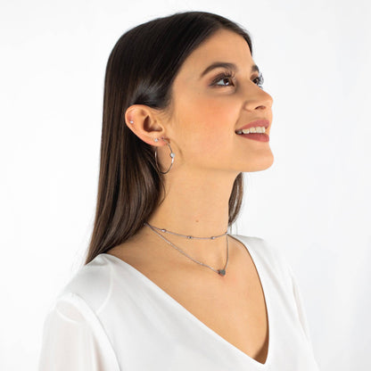 Stylish Love Necklace - Julia-Silver-Nora Luxe
