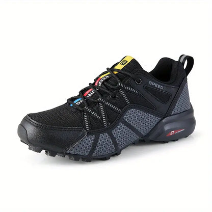 Stylish Men's Hiking Shoes - AlpineAce-Black-7.0-Nora Luxe