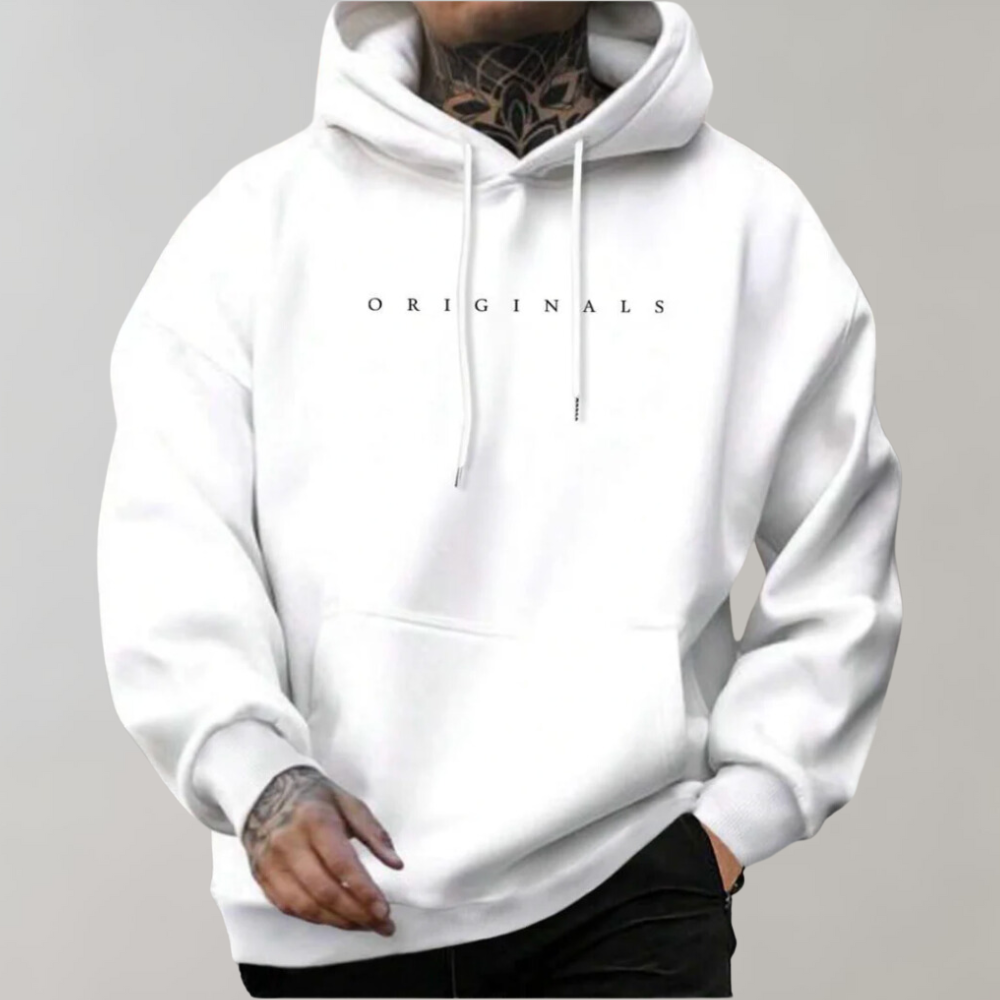 Stylish Men's Hoodie - Noah-White-S-Nora Luxe
