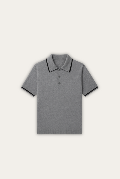 Stylish men's polo made of cashmere-merino wool – Renzo-S-Nora Luxe