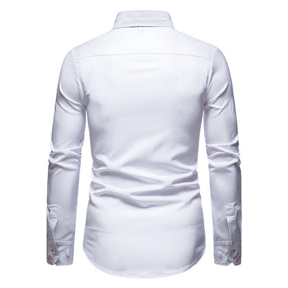 Stylish Men's Shirt - Arvid-White-S-Nora Luxe