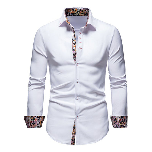 Stylish Men's Shirt - Arvid-White-S-Nora Luxe