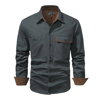 Stylish Men's Shirt - Lars-Gray-S-Nora Luxe