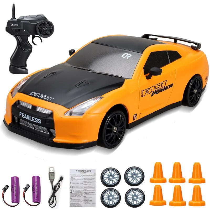 Stylish Mini Drifter for Exciting Adventures - SwiftDrift-Nissan GTR Yellow 2x Battery-Nora Luxe