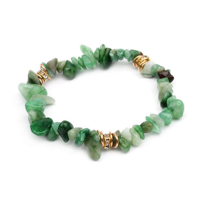 Stylish Natural Stone Crystal Beads Bracelet - Celine-Green Aventurine-Nora Luxe