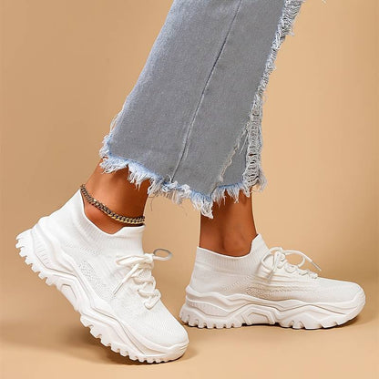 Stylish Orthopaedic Women's Sneakers - Elena-White-3.0-Nora Luxe