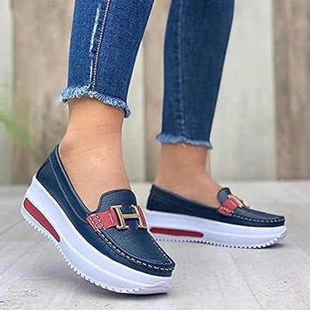 Stylish orthopedic women's shoes for pain-free walking – Selina-Blue-3.0-Nora Luxe