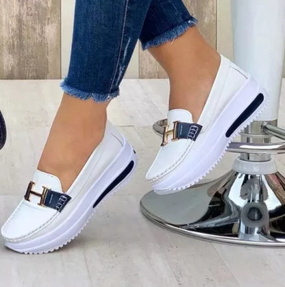 Stylish orthopedic women's shoes for pain-free walking – Selina-White-3.0-Nora Luxe