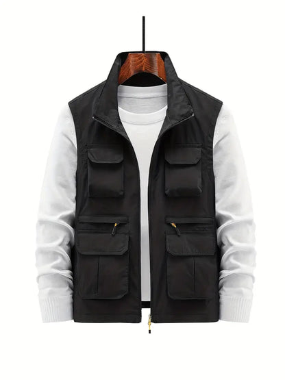 Stylish Outdoor Men's Vest - Thorne-Black-M-Nora Luxe