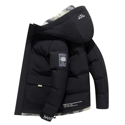 Stylish Padded Men's Winter Jacket - Milo-Black-XS-Nora Luxe