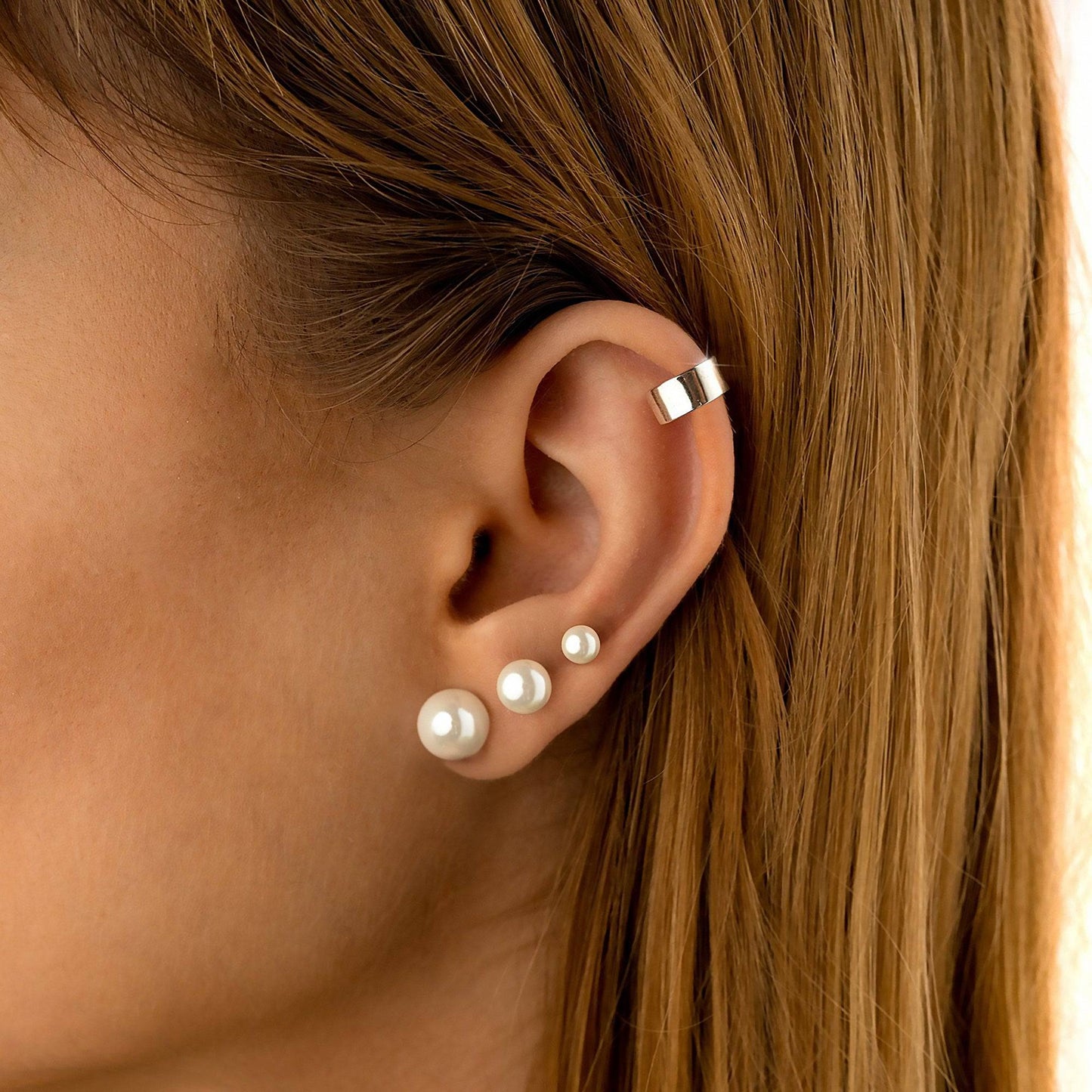 Stylish Pearl Stud Earrings - Celina-0.12 in-Nora Luxe