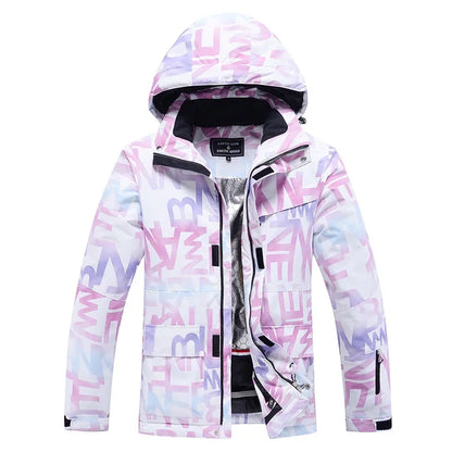 Stylish Ski Suit for Women - Aurora-Purple/Black-XS-Nora Luxe