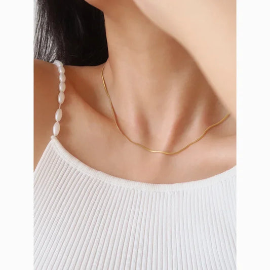Stylish Slim Snake Necklace - Isis-Nora Luxe