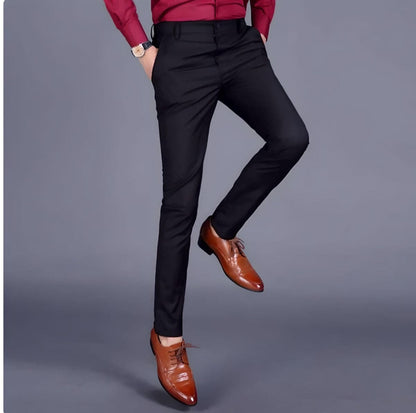 Stylish Stretch Men's Trousers - Alex-Black-8-Nora Luxe