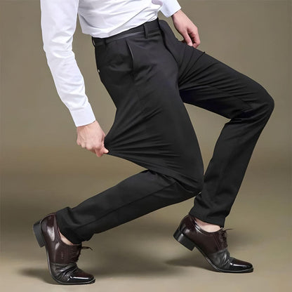 Stylish Stretch Men's Trousers - Alex-Black-8-Nora Luxe