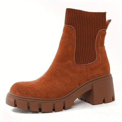 Stylish Suede Winter Shoes for Women - Eloise-Brown-4.5-Nora Luxe