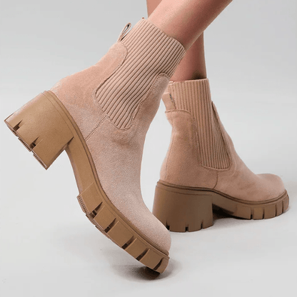 Stylish Suede Winter Shoes for Women - Eloise-Gray-4.5-Nora Luxe