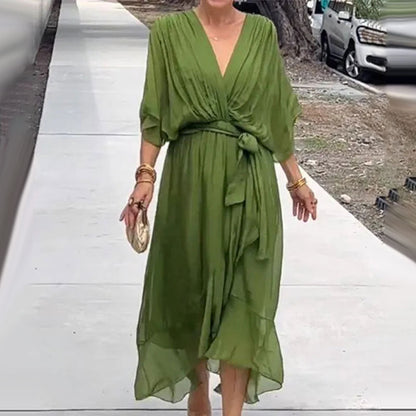 Stylish summer dress - Giulia-Green-S-Nora Luxe