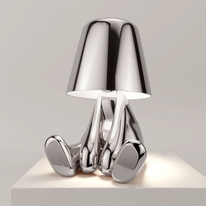 Stylish Table Lamp - LumiSerene-Relaxing Silver-Nora Luxe