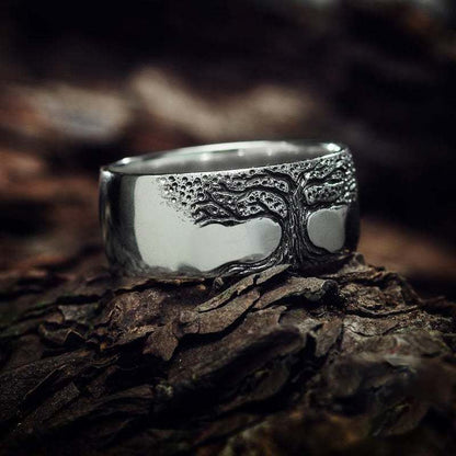 Stylish Tree of Life Ring - Lina-Silver-1.93 in-Nora Luxe