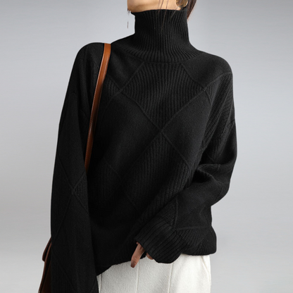 Stylish Turtleneck for Women - Isabella-Black-S-Nora Luxe